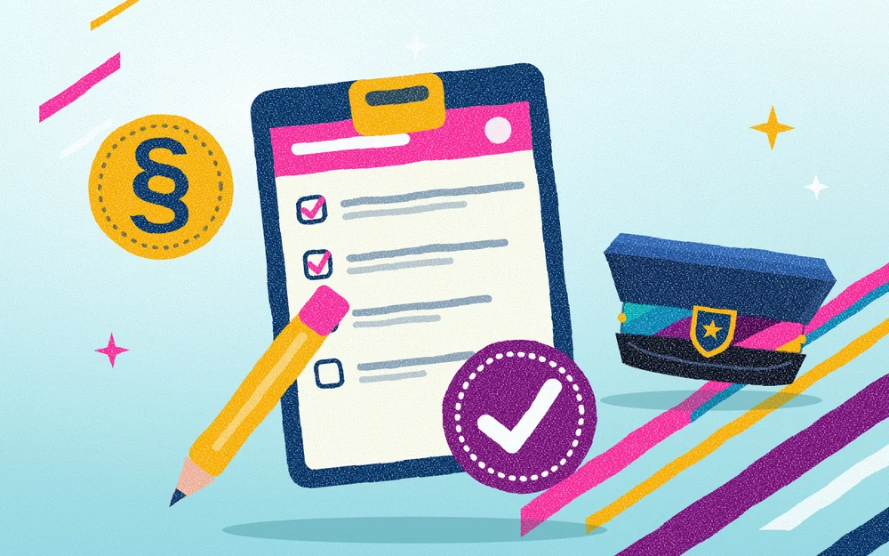 Illustration: Klemmbrett mit Checkliste