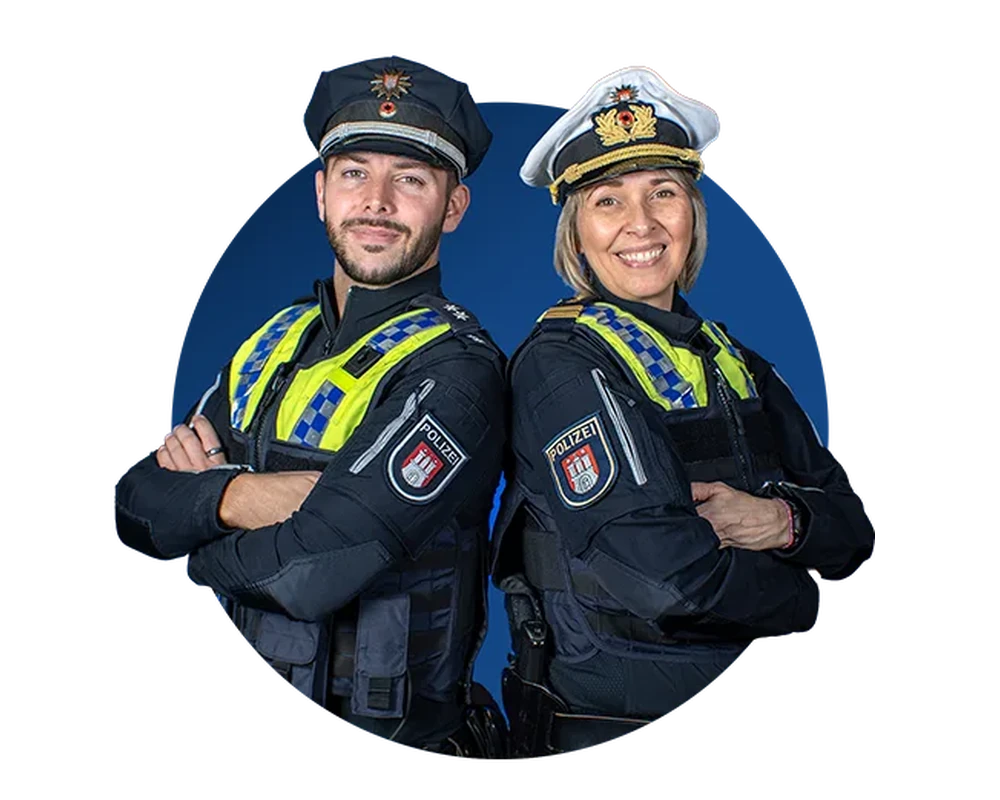 The LGBTI* liaison officers T. Conrad and M. Lottmann of the Cops4Q, Hamburg Police