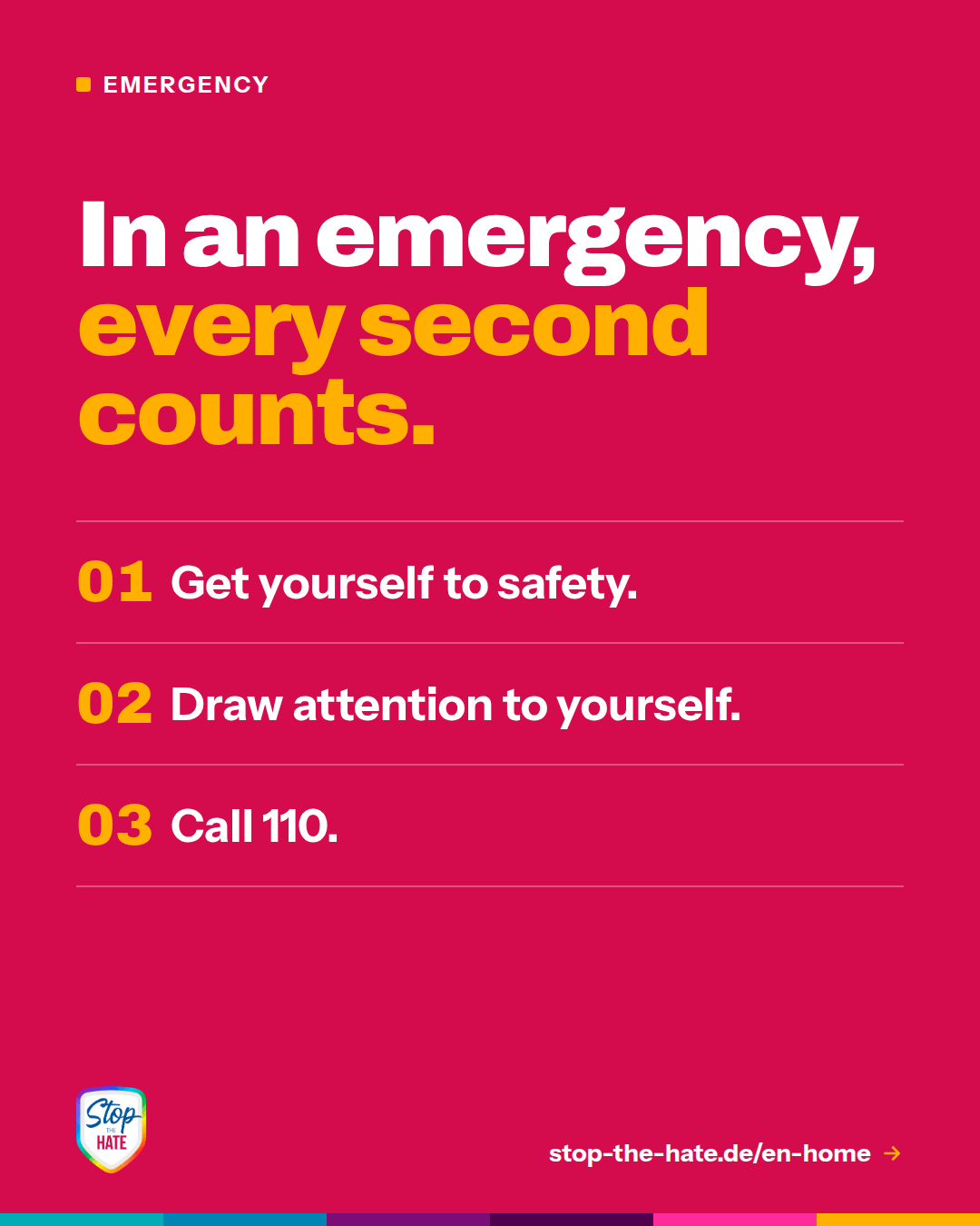 Preview: social media image “In an emergency, every second counts.”