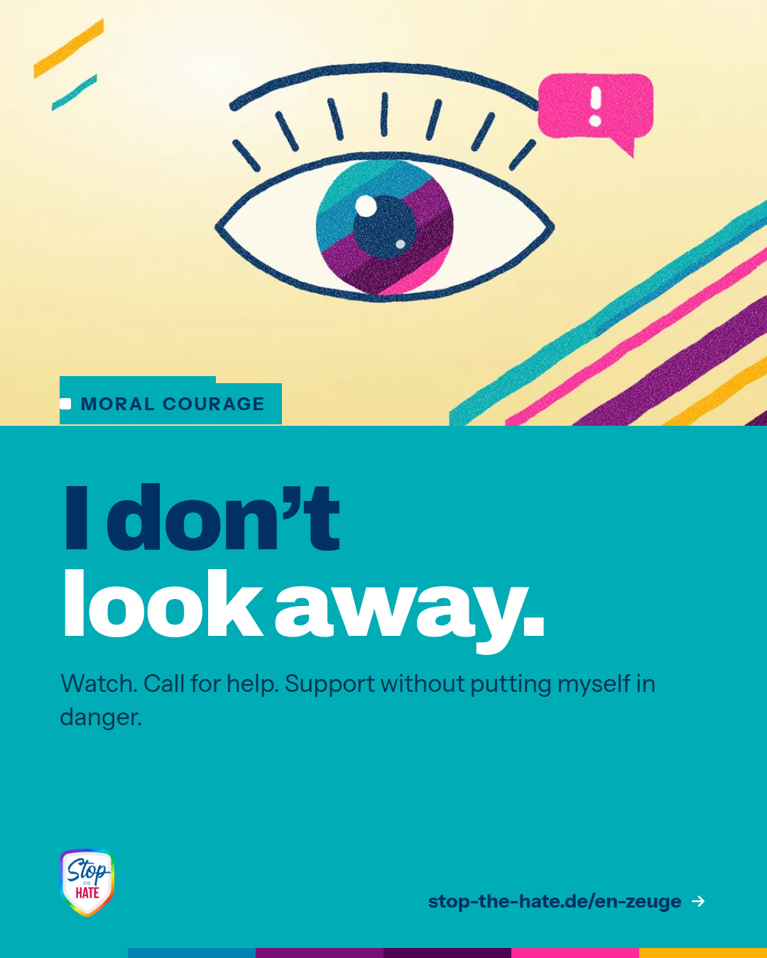 Preview: social media image “I don’t look away.”
